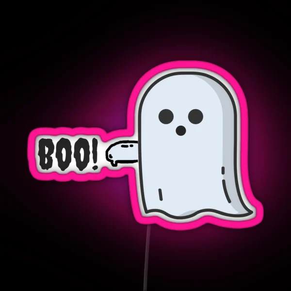 Disapproving Lame Ghost RGB Neon Sign