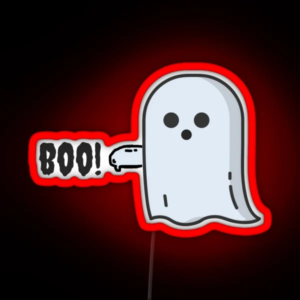 Disapproving Lame Ghost RGB Neon Sign