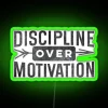 Discipline Over Motivation Inspirational Neon Sign for Office and Home Decor