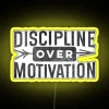 Discipline Over Motivation Inspiring Quote RGB Neon Sign Decoration Illumination