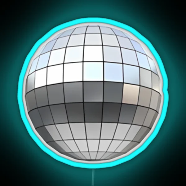 Disco Ball Emoji RGB Neon Sign