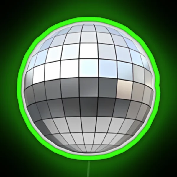 Disco Ball Emoji RGB Neon Sign