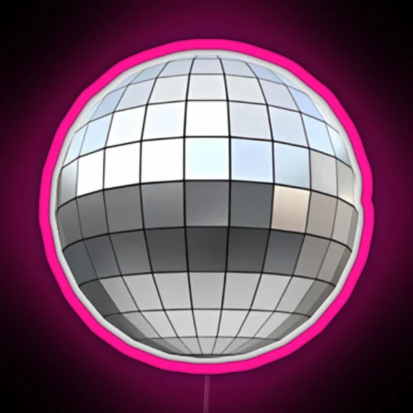 Disco Ball Emoji RGB Neon Sign