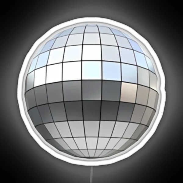 Disco Ball Emoji RGB Neon Sign