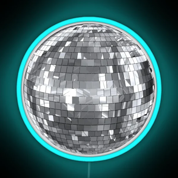 Disco Ball RGB Neon Sign