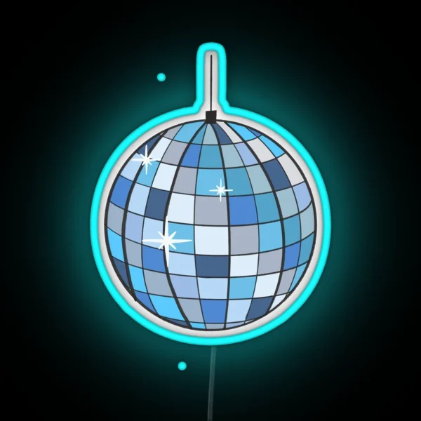 Disco Ball RGB Neon Sign