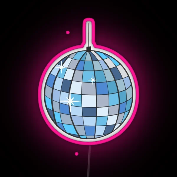 Disco Ball RGB Neon Sign