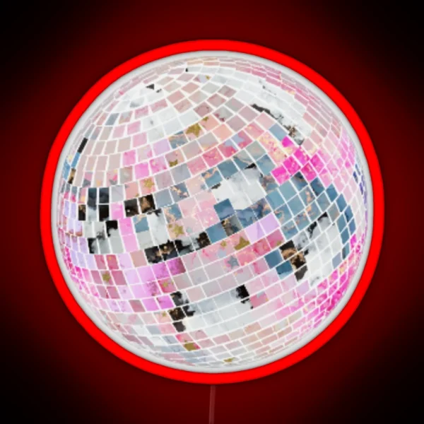 Disco Ball RGB Neon Sign