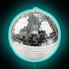 Vibrant Retro Disco Ball Neon Sign Perfect Lighting Accent Decorations