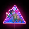 Vibrant RGB LED canvas art for home bar decoration spaces.