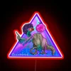 Bold, colorful Neon Sign in Vibrant RGB Lighting Colors