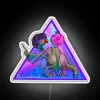 Vibrant RGB Neon Sign with Customizable Discocherius Logo Design Illumination.
