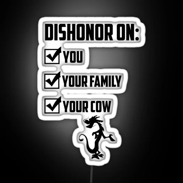 Dishonor On You RGB Neon Sign