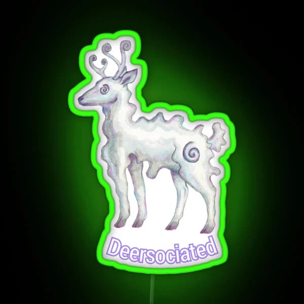 Dissociated Deer RGB Neon Sign