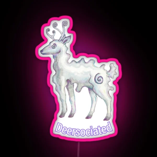 Dissociated Deer RGB Neon Sign