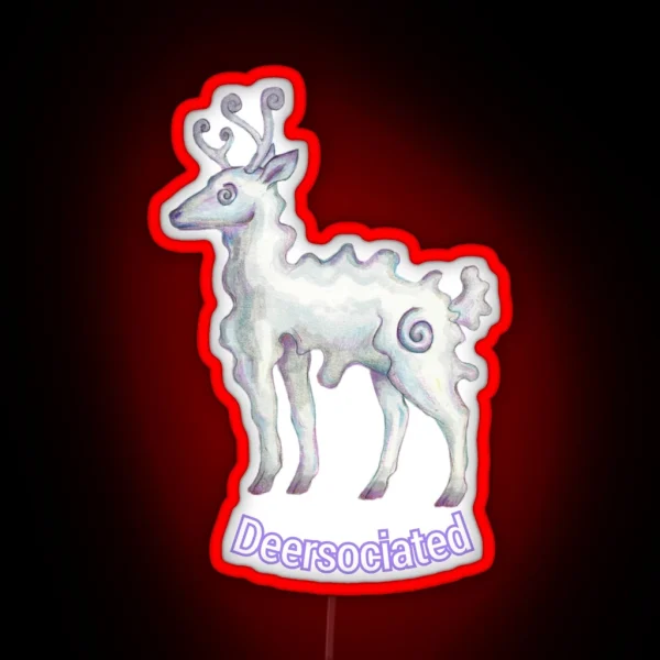 Dissociated Deer RGB Neon Sign