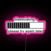 Dynamic RGB Color Changing Neon Sign with Loading Bars Pattern