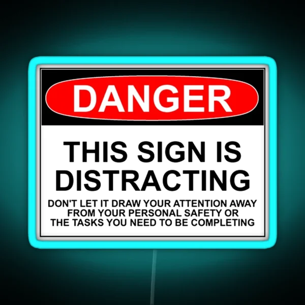 DISTRACTING SIGN RGB Neon Sign