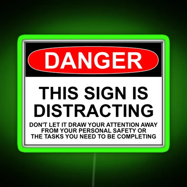 DISTRACTING SIGN RGB Neon Sign