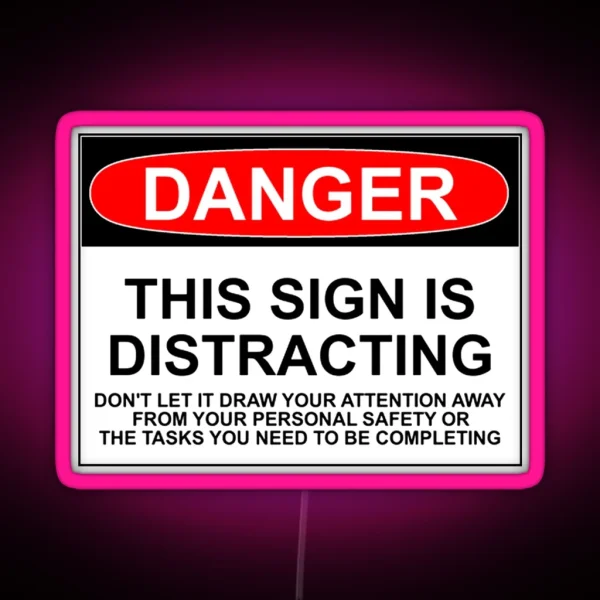 DISTRACTING SIGN RGB Neon Sign