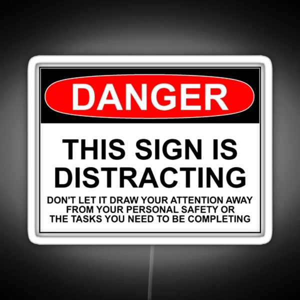 DISTRACTING SIGN RGB Neon Sign