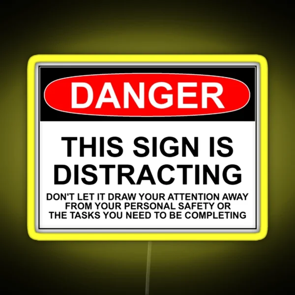 DISTRACTING SIGN RGB Neon Sign