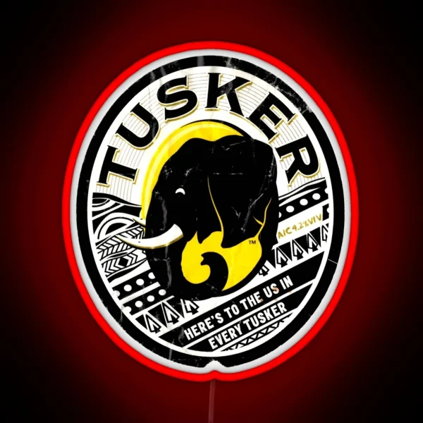 Distressed Tuskers Logo 2 RGB Neon Sign