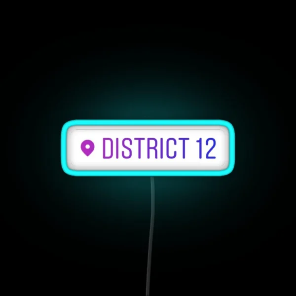District 12 Instagram Location Tag RGB Neon Sign