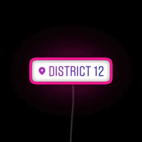 District 12 Instagram Location Tag RGB Neon Sign