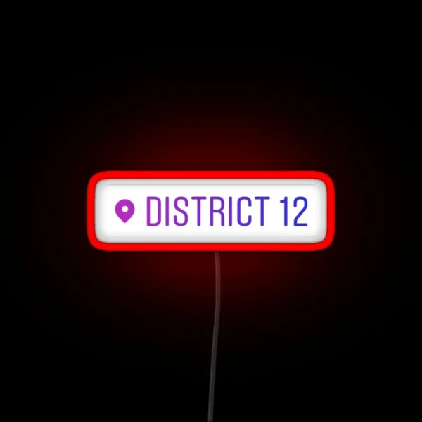 District 12 Instagram Location Tag RGB Neon Sign