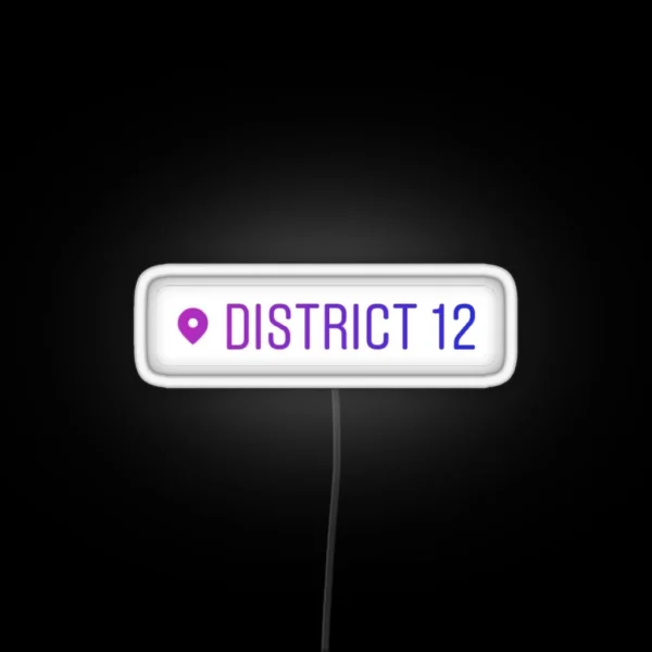 District 12 Instagram Location Tag RGB Neon Sign