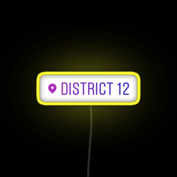 District 12 Instagram Location Tag RGB Neon Sign