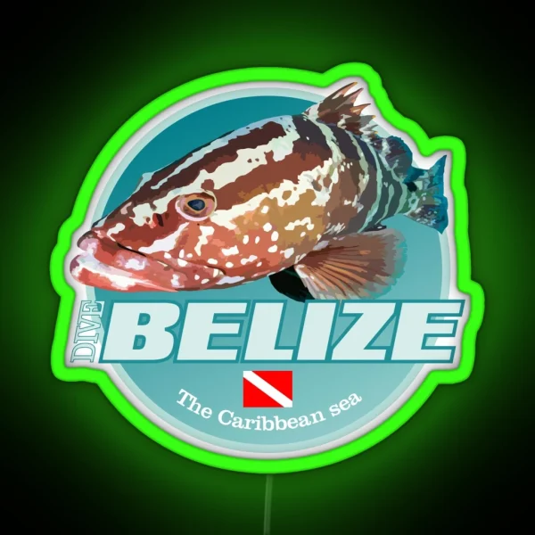 Dive Belize DD2 RGB Neon Sign