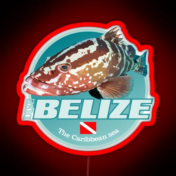 Dive Belize DD2 RGB Neon Sign