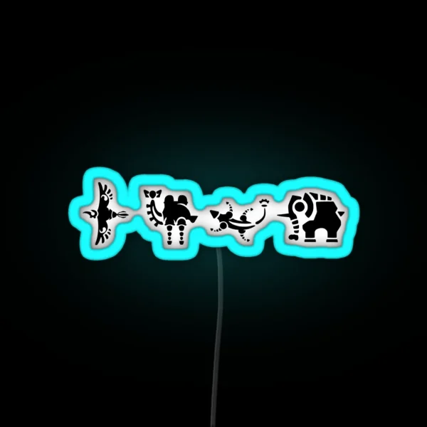 Divine Beasts Loading Screen Subtle BOTW RGB Neon Sign