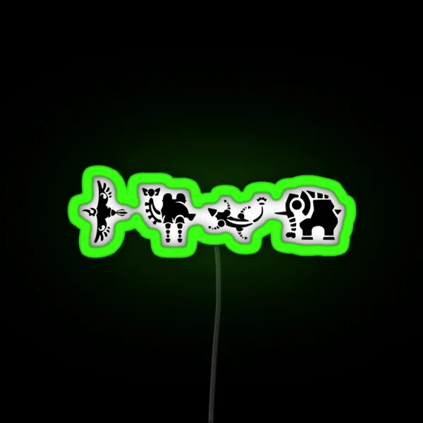Divine Beasts Loading Screen Subtle BOTW RGB Neon Sign
