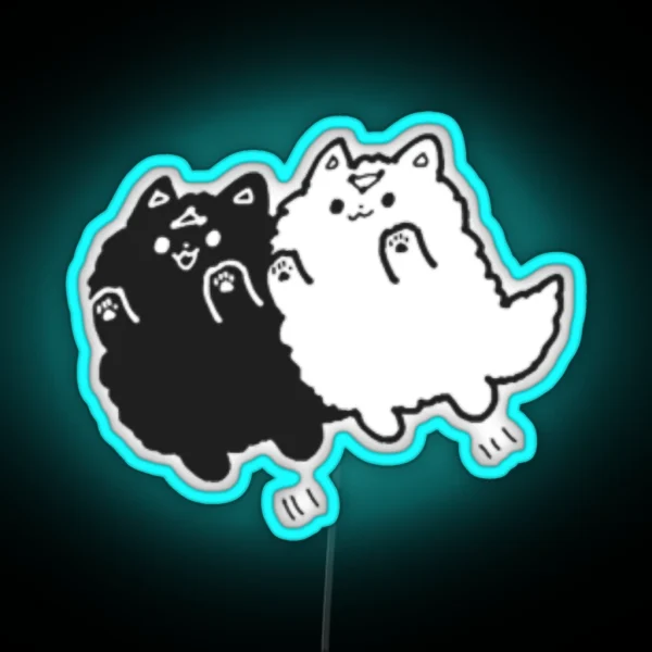 Divine Dogs Chibi RGB Neon Sign