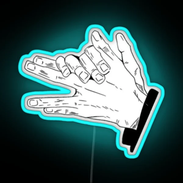 Divine Dogs Hand Sign Jjk Active RGB Neon Sign