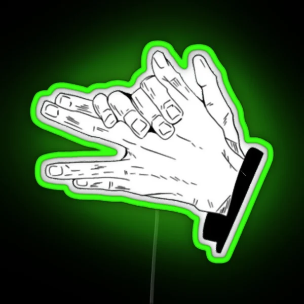 Divine Dogs Hand Sign Jjk Active RGB Neon Sign