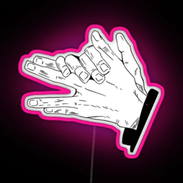 Divine Dogs Hand Sign Jjk Active RGB Neon Sign