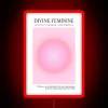 Radiant Goddess Energy Wall Sign with Soft Pastel Neon Glow