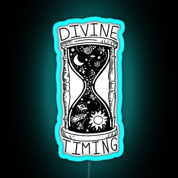Divine Timing Light Theme RGB Neon Sign