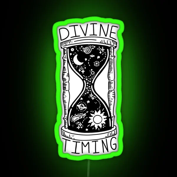 Divine Timing Light Theme RGB Neon Sign