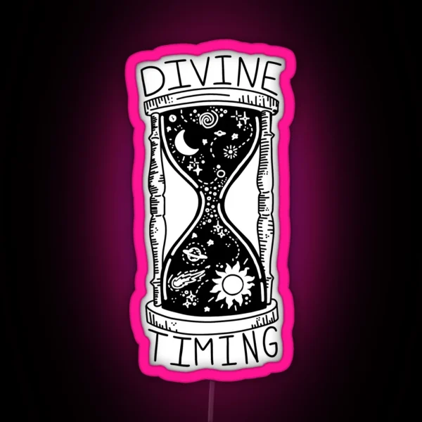 Divine Timing Light Theme RGB Neon Sign