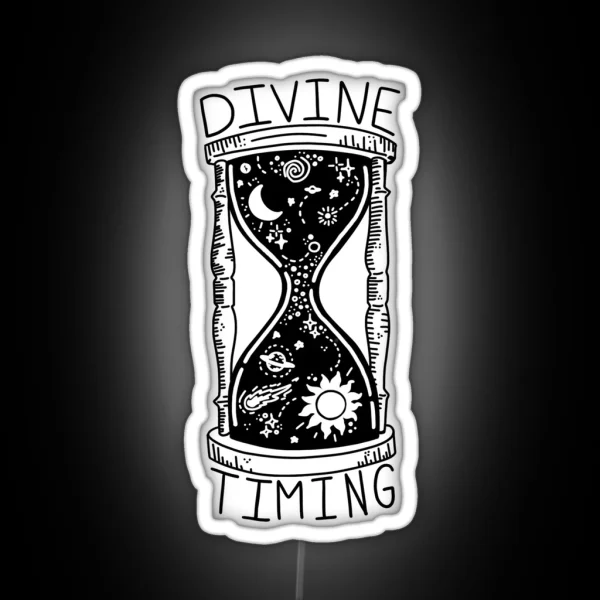Divine Timing Light Theme RGB Neon Sign