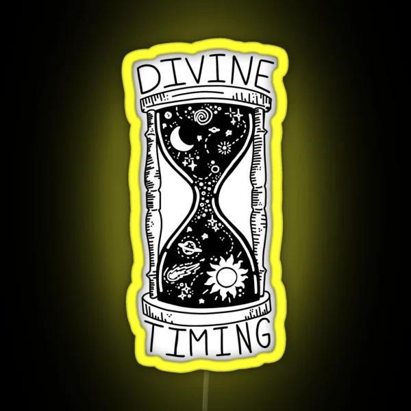 Divine Timing Light Theme RGB Neon Sign