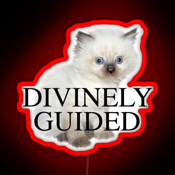 DIVINELY GUIDED KITTEN RGB Neon Sign