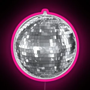 DJ Disco Dancing Ball RGB Neon Sign