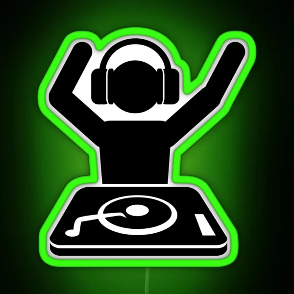 DJ Hands In The Air RGB Neon Sign