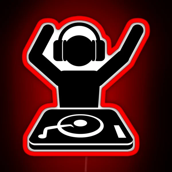 DJ Hands In The Air RGB Neon Sign